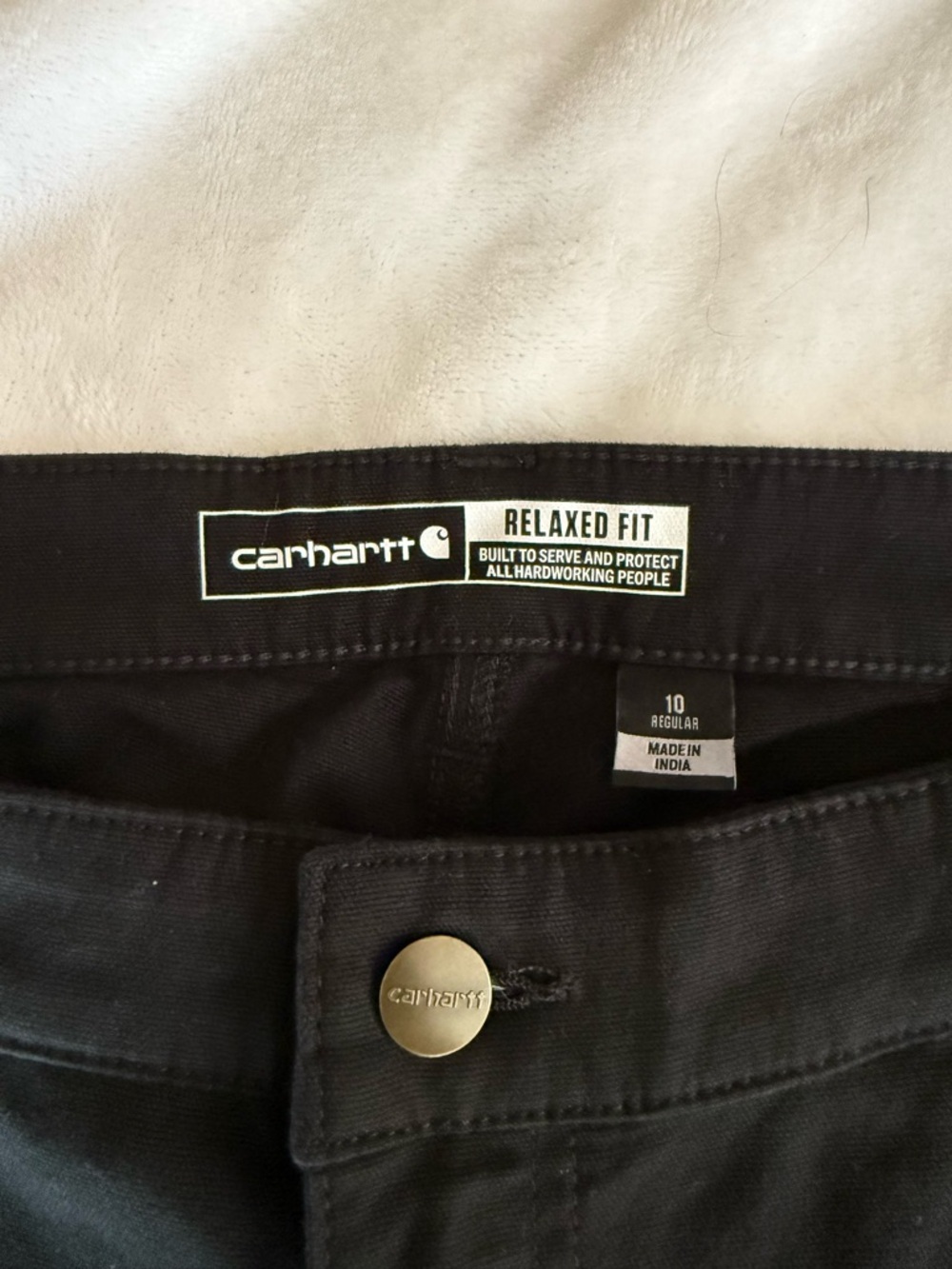 Carhartt Black Utility Work Pants with Pocket - Picture 3 of 4